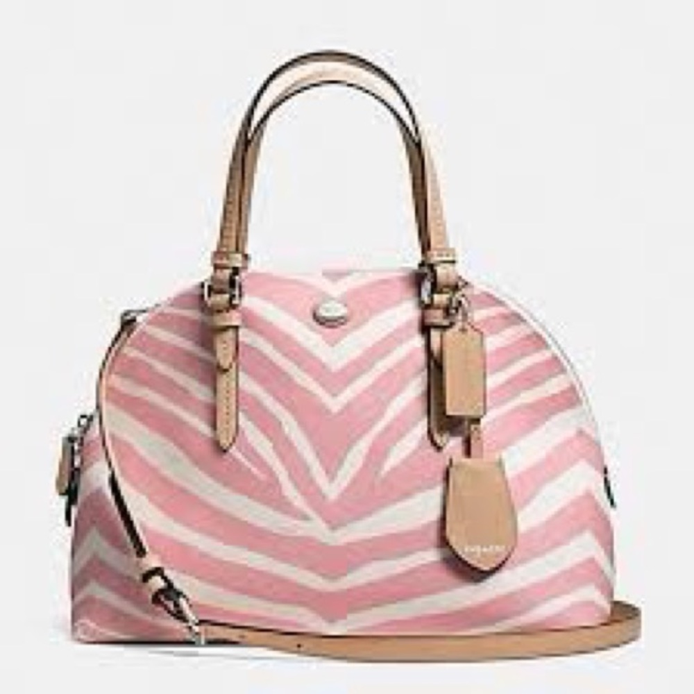 Coach Peyton Cora Dome Satchel Convertible Bag.